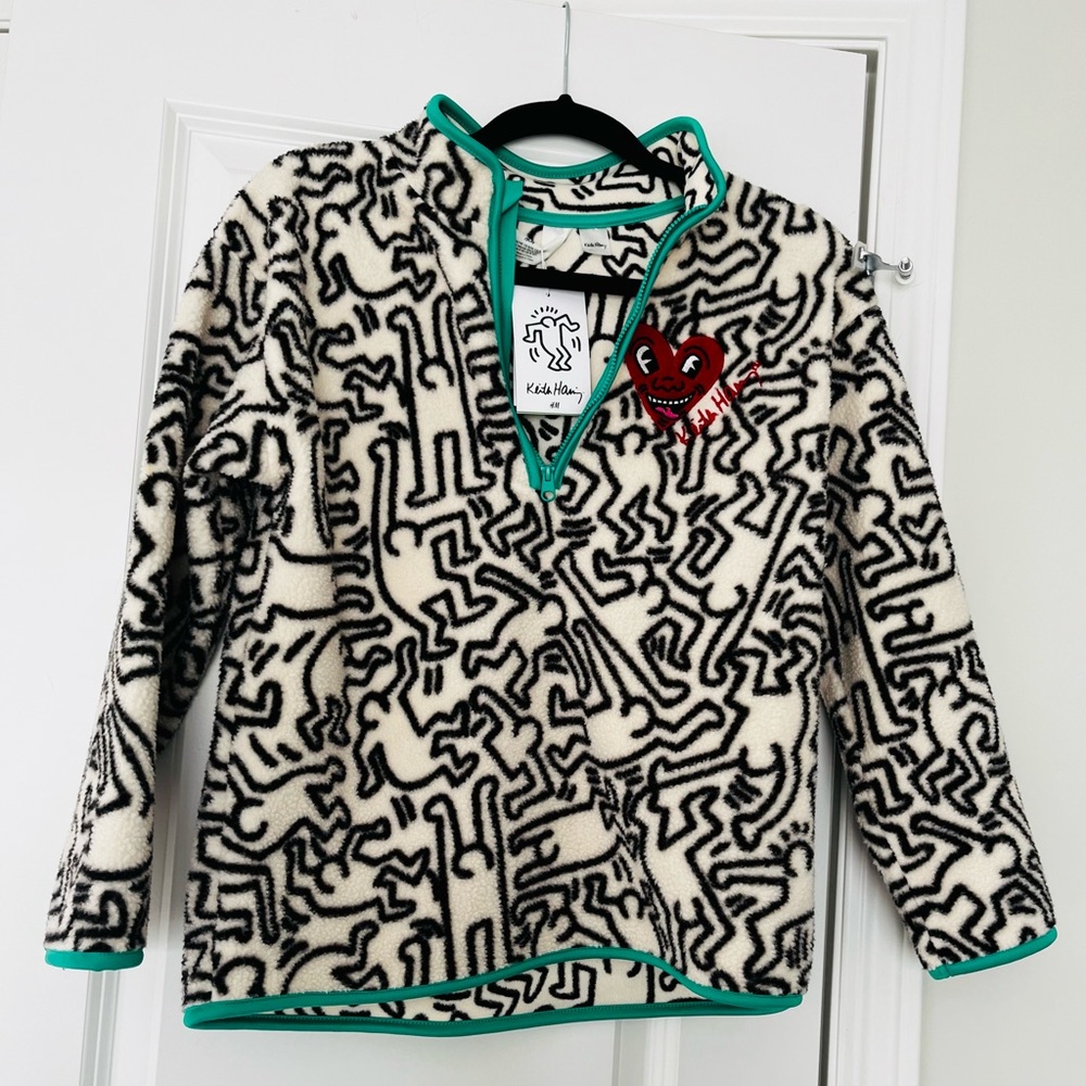 Kids Keith Haring x HM fleece half zip